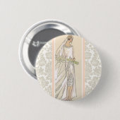 Art Deco Braut Button (Vorne & Hinten)