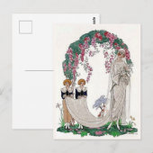 Art Deco Braut Postkarte (Vorne/Hinten)