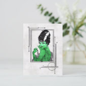 Art Deco Braut Postkarte (Stehend Vorderseite)