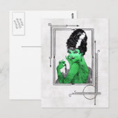 Art Deco Braut Postkarte (Vorne/Hinten)