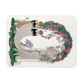 Art Deco Braut Postkarte Magnet (Horizontal)