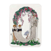 Art Deco Braut Postkarte Magnet (Vertikal)