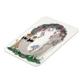 Art Deco Braut Postkarte Magnet (Linke Seite)