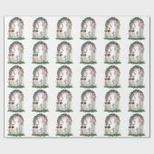 Art-Deco-Braut und Anhänger Geschenkpapier (Flach)