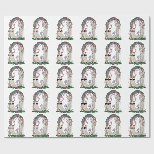 Art-Deco-Braut und Anhänger Geschenkpapier (Flach)