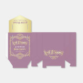 Art Deco Brautparty Gold Lilac Liebe & Danke Geschenkschachtel (Ungefaltet)