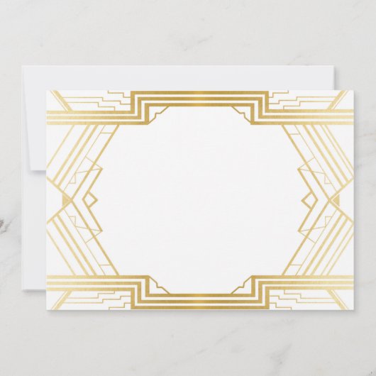 Art-Déco-Brautparty-Junggeselinnen-Abschied der 20 Einladung (Rückseite)