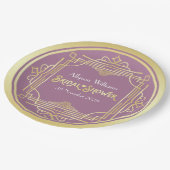 Art Deco Brautparty Parco Civico-Ciani Pappteller (Schrägansicht)