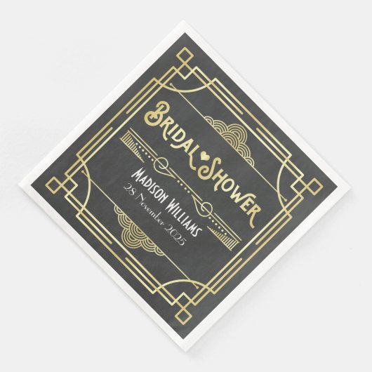 Art Deco Brautparty Parco Civico-Ciani Serviette (Ecke)