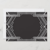 Art-Deco-Brautparty-Party der 1920er Jahre Gatsby Einladung (Rückseite)