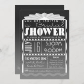 Art Deco Bridal Dusche Einladung - Gatsby Style (Vorne/Hinten)