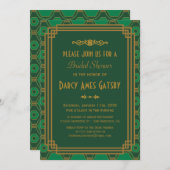 Art Deco Bridal Dusche Einladungen (Vorne/Hinten)
