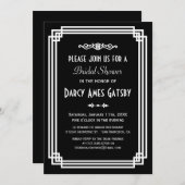 Art Deco Bridal Dusche Einladungen (Vorne/Hinten)