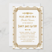 Art Deco Bridal Dusche Einladungen (Vorderseite)