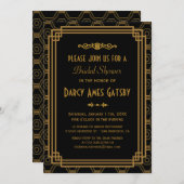 Art Deco Bridal Dusche Einladungen (Vorne/Hinten)