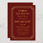 Art Deco Bridal Dusche Einladungen (Vorne/Hinten)