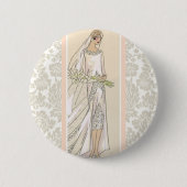 Art Deco Bride Button (Vorderseite)