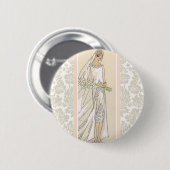 Art Deco Bride Button (Vorne & Hinten)