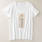 Art Deco Bride Große Größe T-Shirt (Design vorne)