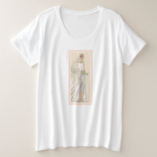 Art Deco Bride Große Größe T-Shirt