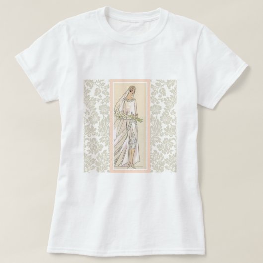 Art Deco Bride T-Shirt (Design vorne)