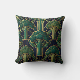 Art Deco Brokkolimuster Kissen