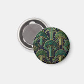 Art Deco Brokkolimuster Magnet (Vorderseite/Rückseite)