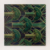 Art Deco Brokkolimuster Puzzle (Horizontal)