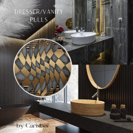 Art Deco Bronze Black Keramikknauf