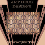 Art Deco Bronze Decoupage Tissue Paper Seidenpapier