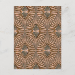 Art Deco Bronze Diamantmuster Postkarte