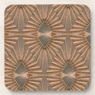 Art Deco Bronze Diamantmuster Untersetzer