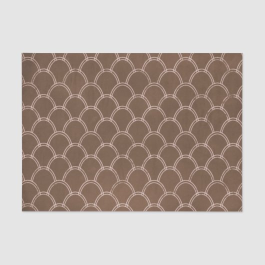 Art Deco Brown Gold Crafting Tissue Paper Seidenpapier (Vorderseite)