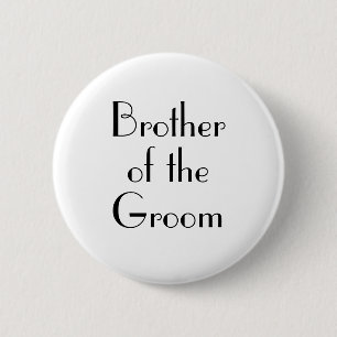 Art Deco Bruder des Bräutigams Hochzeit Button