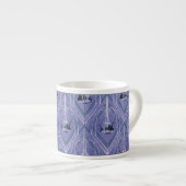Art-Deco-Brunnen in Blau Espressotasse (Vorderseite Rechts)