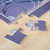 Art-Deco-Brunnen in Blau Puzzle (Seite)