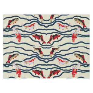 Art Deco Bunte Karpfen Schwimmen Marine Dekor Tischdecke