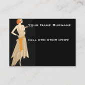 Art Deco Business Card Visitenkarte (Rückseite)