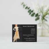 Art Deco Business Card Visitenkarte (Stehend Vorderseite)