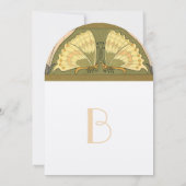 Art Deco Butterfly Calla Lily Einladung Hochzeit (Rückseite)