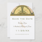 Art Deco Butterfly Calla Lily Wedding Einladung (Vorderseite)