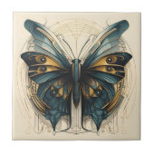 Art Deco Butterfly Fliese (Vorderseite)