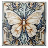 Art Deco Butterfly Jugendstil Keramik Tile Fliese (Vorderseite)