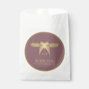 Art Deco Butterfly Pink Gold "Danke" Hochzeit Geschenktütchen