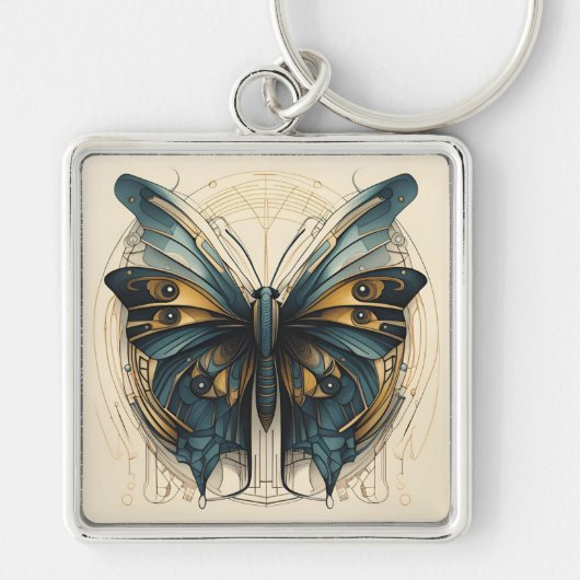 Art Deco Butterfly Schlüsselanhänger (Vorne)
