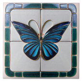 Art Deco Butterfly Wand Deco Art Nouveau Keramik Fliese (Vorderseite)