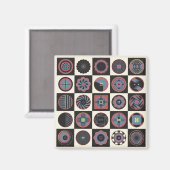Art Deco Buttons Magnet (Vorderseite/Rückseite)