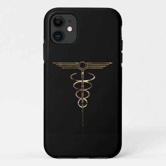Art Deco Caduceus Case-Mate iPhone Hülle (Rückseite)