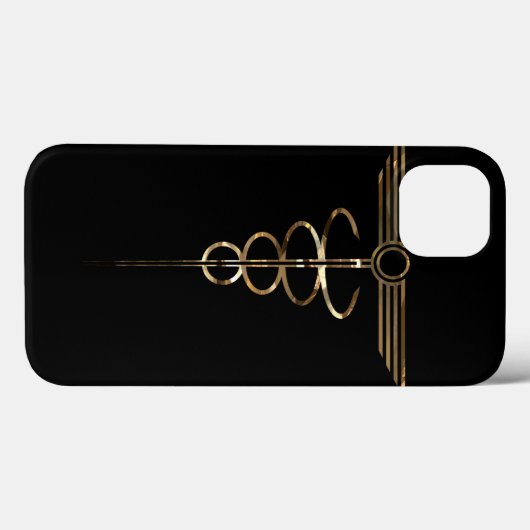 Art Deco Caduceus Case-Mate iPhone Hülle (Rückseite (Horizontal))