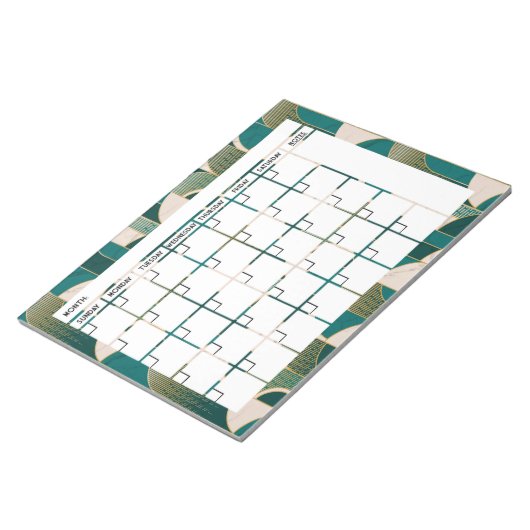 Art Deco Calendar Notepad Notizblock (angewinkelt)